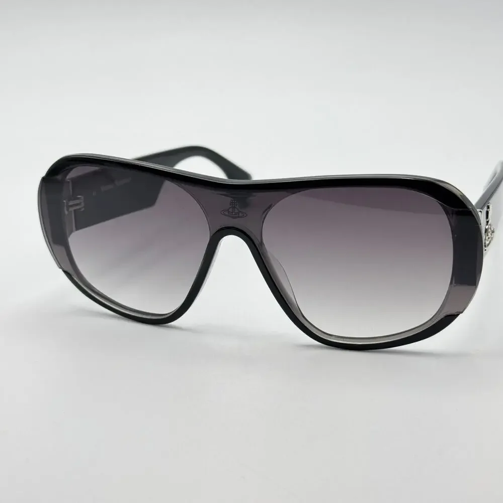 Vivienne Westwood Sunglasses Atlanta VW5020 091 Black Aviator Gradient Shield